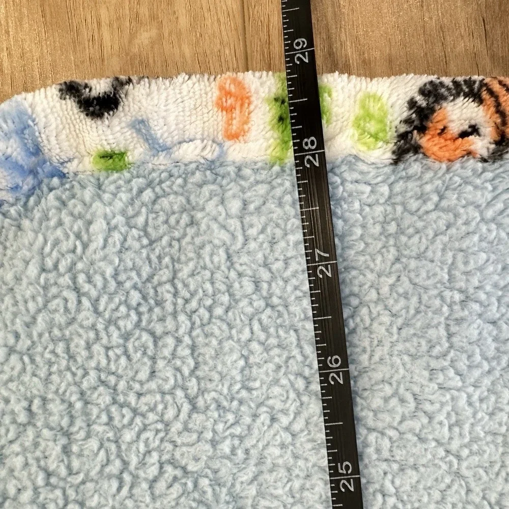 Le Bebe Favorite Baby Lovey‎ Blanket Blue Zebra Giraffe Jungle Zoo Animal